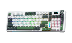 Bàn phím cơ không dây AULA S98 Pro (Xanh lá + trắng, 3 mode, 98 Phím, Greywood V4 switch)