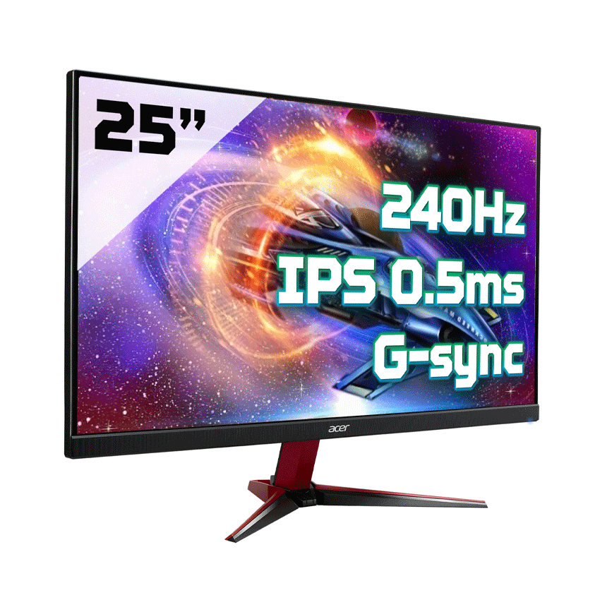 Màn Hình Acer Nitro VG252QX 25″ FHD 240Hz 0.5ms IPS GTG G-Sync