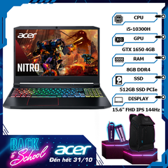 Laptop Acer Nitro 5 2020 AN515-55-5518 (i5-10300H | 8GB | 512GB | VGA GTX 1650 4GB | 15.6