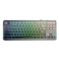 Bàn Phím Cơ Không Dây AULA F87 Pro (Black Gradient, 3 mode, Grey Wood V4 Switch, 87 Phím, Hotswap)