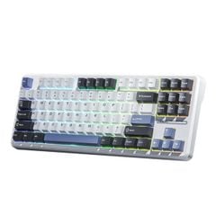 Bàn phím cơ Aula có dây F87 (Đen + Trắng + Xanh Dương, Grey Wood V3/4 switch, 87 Phím, Hotswap, 1 Mode)