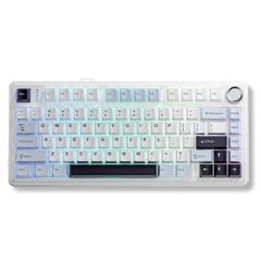 Bàn phím cơ không dây AULA F75 (Xanh + Trắng + Tím, 3 mode, 75 Phím, Hotswap, Ice Vein switch/ Reaper switch)