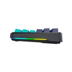 Bàn Phím Cơ Không Dây AULA F87 Pro (Xanh Đậm - Đen - Xanh Cổ Vịt, 3 Mode, Grey Wood V4 Switch, 87 Phím, Hotswap)