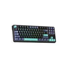 Bàn Phím Cơ Không Dây AULA F87 Pro (Xanh Đậm - Đen - Xanh Cổ Vịt, 3 Mode, Grey Wood V4 Switch, 87 Phím, Hotswap)