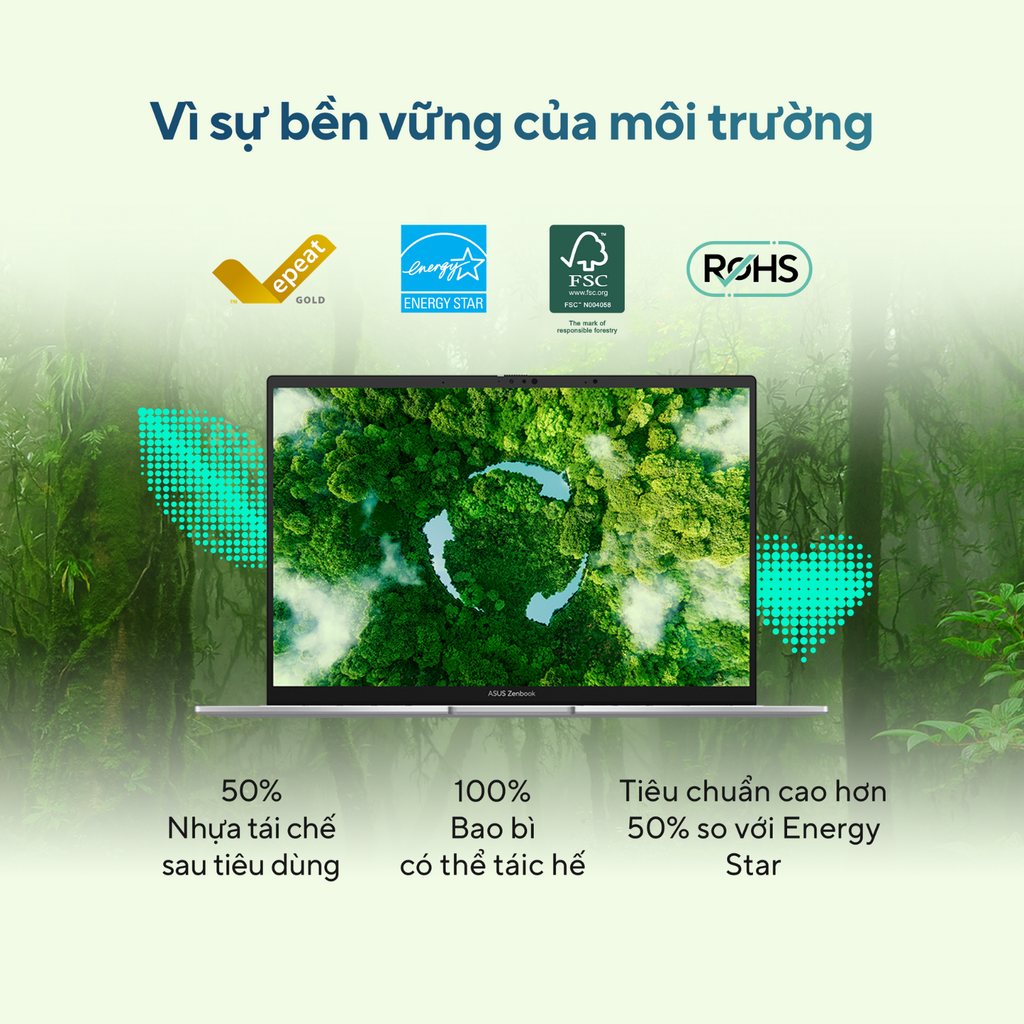 Laptop ASUS ZenBook 14 OLED UX3405MA-PP588W (Ultra 5 125H | 16GB | 512GB | Intel Arc Graphics | 14' WQXGA+ OLED | Win 11)