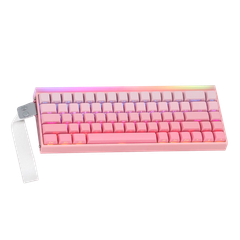 Bàn Phím Gaming AULA HERO 68 HE (Hồng gradient,  1 mode, 68 phím, Black King magnetic switch)