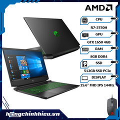 Laptop HP Pavilion Gaming 15-ec0051AX (9AV29PA) (R7-3750H | 8GB | 512GB | VGA GTX 1650 4GB | 15.6