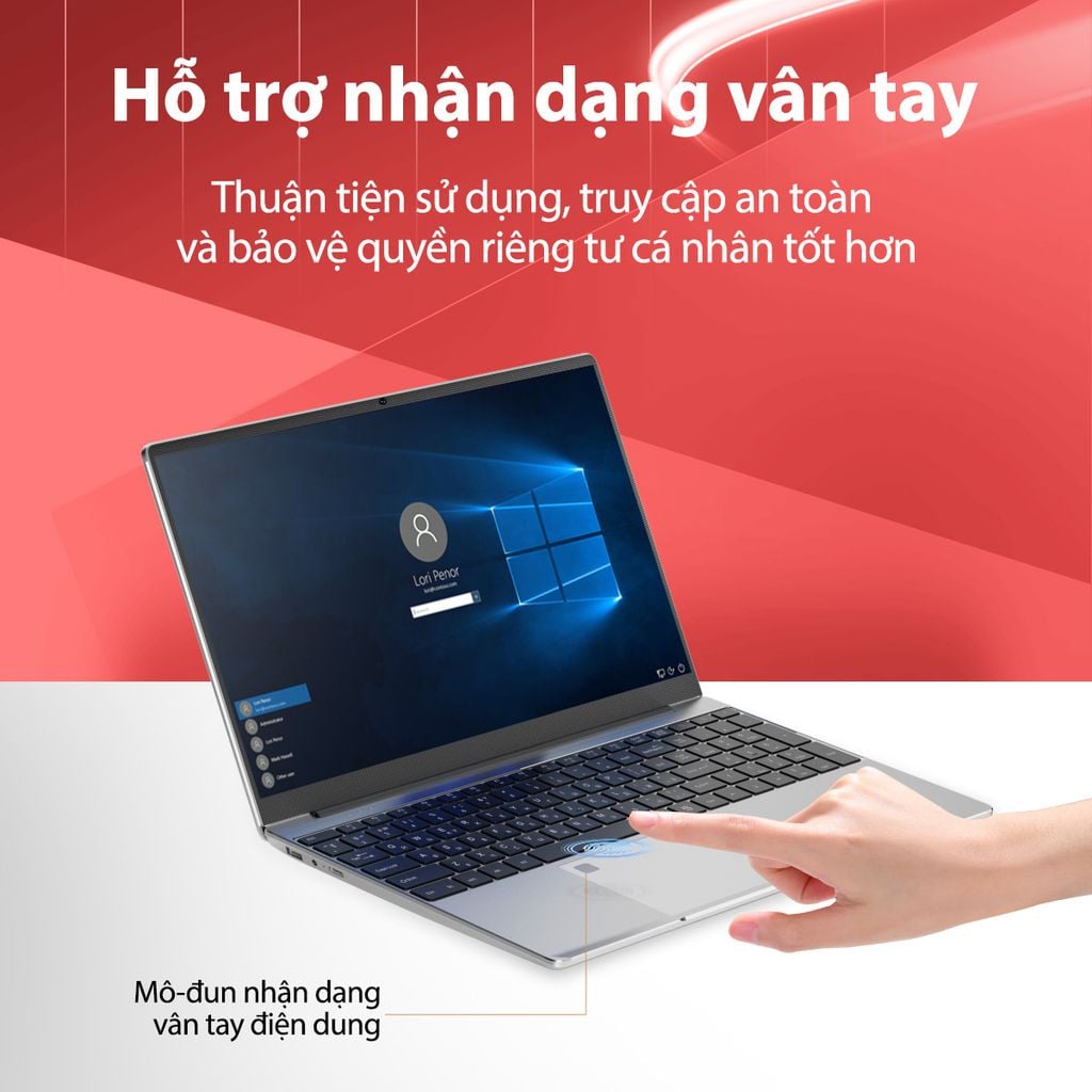 Laptop AOC N156P-P142-8GB (N5095 | 8GB | 256GB | Intel UHD Graphics | 15.6' FHD | Win 11 Pro)