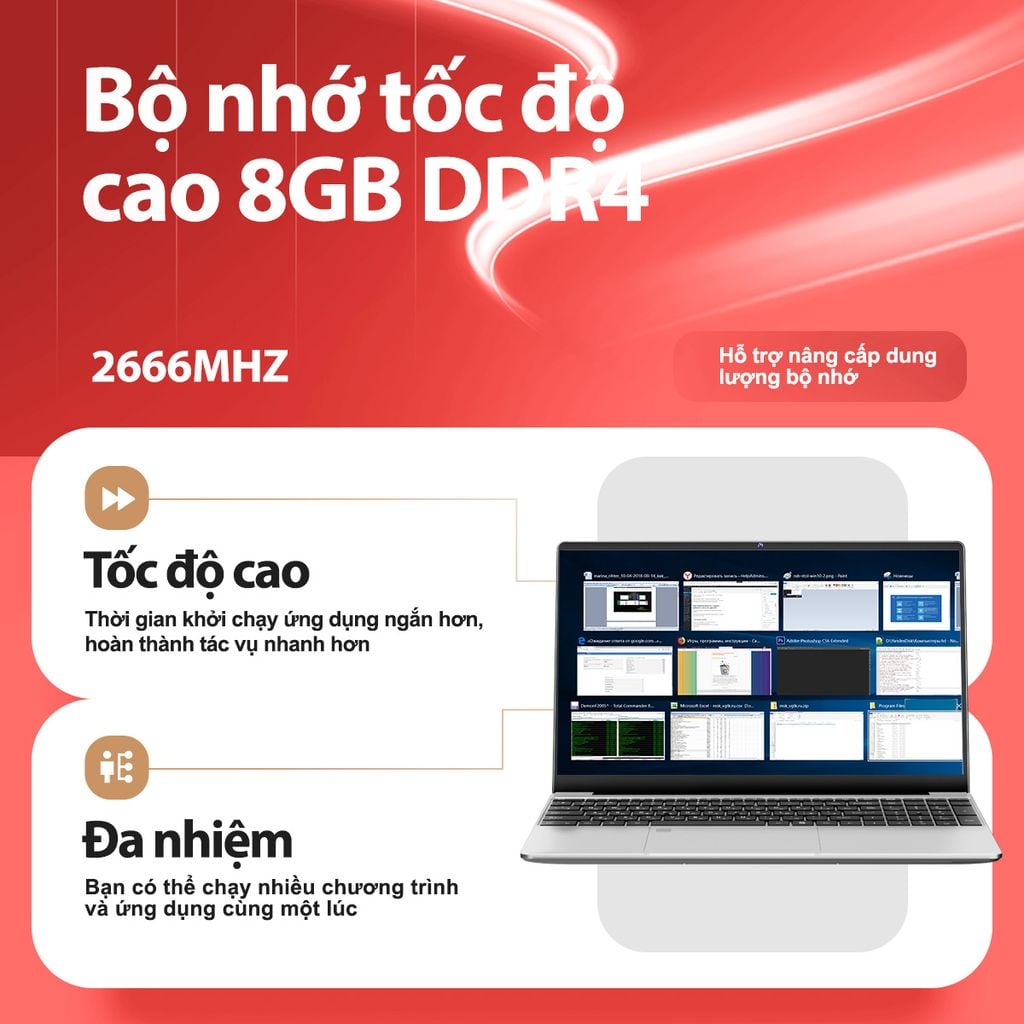 Laptop AOC N156P-P142-8GB (N5095 | 8GB | 256GB | Intel UHD Graphics | 15.6' FHD | Win 11 Pro)