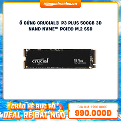 SSD Crucial P3 Plus 500GB NVMe 3D-NAND M.2 PCIe Gen 4x4 CT500P3PSSD8