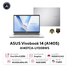 Laptop ASUS VivoBook 14 A1407CA-LY008WS (Core Ultra 5 225H | 16GB | 512GB | Intel Graphics | 14' WUXGA | Win 11 | Office)