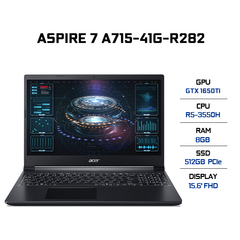 Laptop Acer Aspire 7 A715-41G-R282 (R5-3550H | 8GB | 512GB | GeForce® GTX 1650Ti 4GB | 15.6' FHD | Win 10)