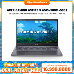Laptop Acer Gaming Aspire 5 A515-58GM-598J (i5-13420H | GeForce RTX™ 2050 4GB | 16GB | 512GB |  15.6' FHD 144Hz | Win 11)