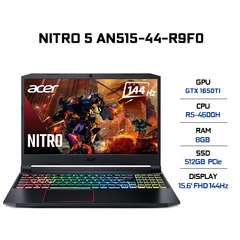 Laptop Acer Nitro 5 2020 AN515-44-R9F0 (R5-4600H | 8GB | 512GB | VGA GTX 1650Ti 4GB | 15.6'' FHD 144Hz | Win 10)