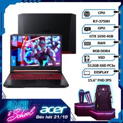 Laptop Acer Nitro 5 AN515-43-R4VJ (R7-3750H | 8GB | 512GB | VGA GTX 1650 4GB | 15.6