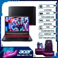 Laptop Acer Nitro 5 AN515-54-779S (i7-9750H | 8GB | 512GB | VGA GTX 1660Ti 6GB | 15.6