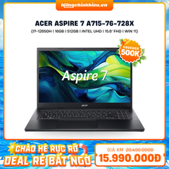 Laptop Acer Aspire 7 A715-76-728X (i7-12650H | 16GB | 512GB | Intel UHD Graphics  | 15.6' FHD | Win 11)
