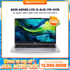 Laptop Acer Aspire Lite 15 AL15-71P-517D (i5-12450H | 16GB | 512GB | Intel UHD Graphics | 15.6' FHD | Win 11)