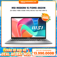 Laptop MSI Modern 15 F13MG-082VN (i5-1335U | 16GB | 512GB | Intel Iris Xe Graphics | 15.6' FHD | Win 11)