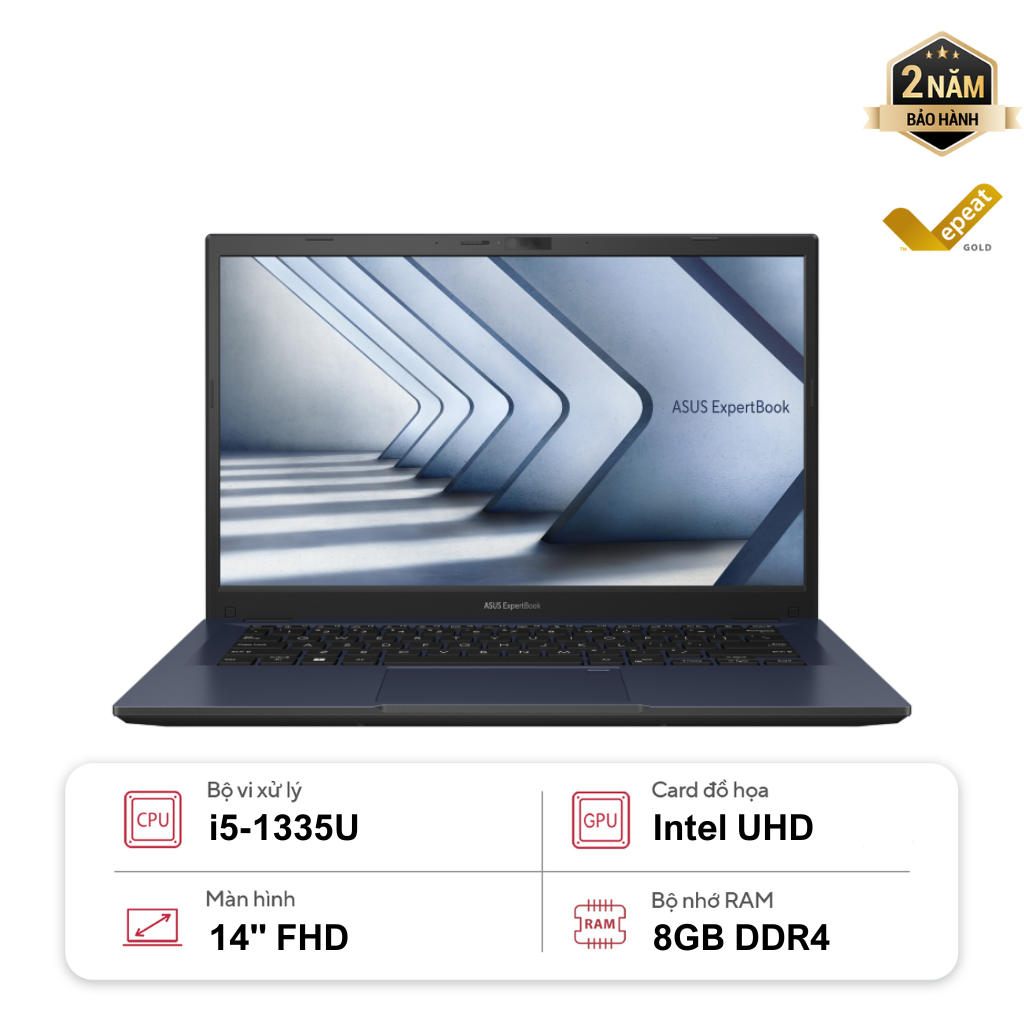 Laptop ASUS ExpertBook P1 P1462CVA-NK0065W (i5-1335U | 8GB | 256GB | Intel UHD | 14' FHD | Win 11)