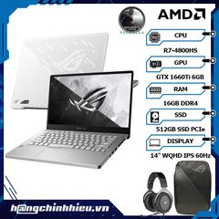 Laptop ASUS ROG Zephyrus G14 GA401IU-HA181T (R7-4800HS | 16GB | 512GB | VGA GTX 1660Ti 6GB | 14