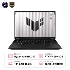 Laptop ASUS TUF Gaming A14 FA401WV-RG061WS (Ryzen AI 9 HX 370 | GeForce RTX™ 4060 8GB | 32GB | 1TB | 14' 2.5K 165Hz | Win 11)