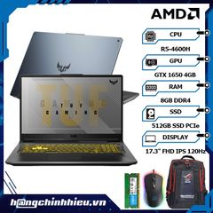 Laptop ASUS TUF Gaming A17 FA706IH-H7014T (R5-4600H | 8GB | 512GB | VGA GTX 1650 4GB | 17.3'' FHD 120Hz | Win 10)
