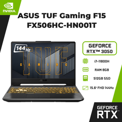 Laptop ASUS TUF Gaming F15 FX506HC-HN001T (i7-11800H | 8GB | 512GB | GeForce RTX™ 3050 4GB | 15.6' FHD 144Hz | Win 10)