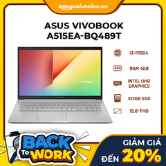 Laptop ASUS VivoBook A515EA-BQ489T (i3-1115G4 | 4GB | 512GB | Intel UHD Graphics | 15.6' FHD | Win 10)