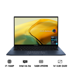Laptop ASUS ZenBook 14 OLED UX3402ZA-KM221W (i7-1260P | 16GB | 512GB | Intel Iris Xe Graphics | 14' 2.8K OLED 100% DCI-P3 | Win 11)