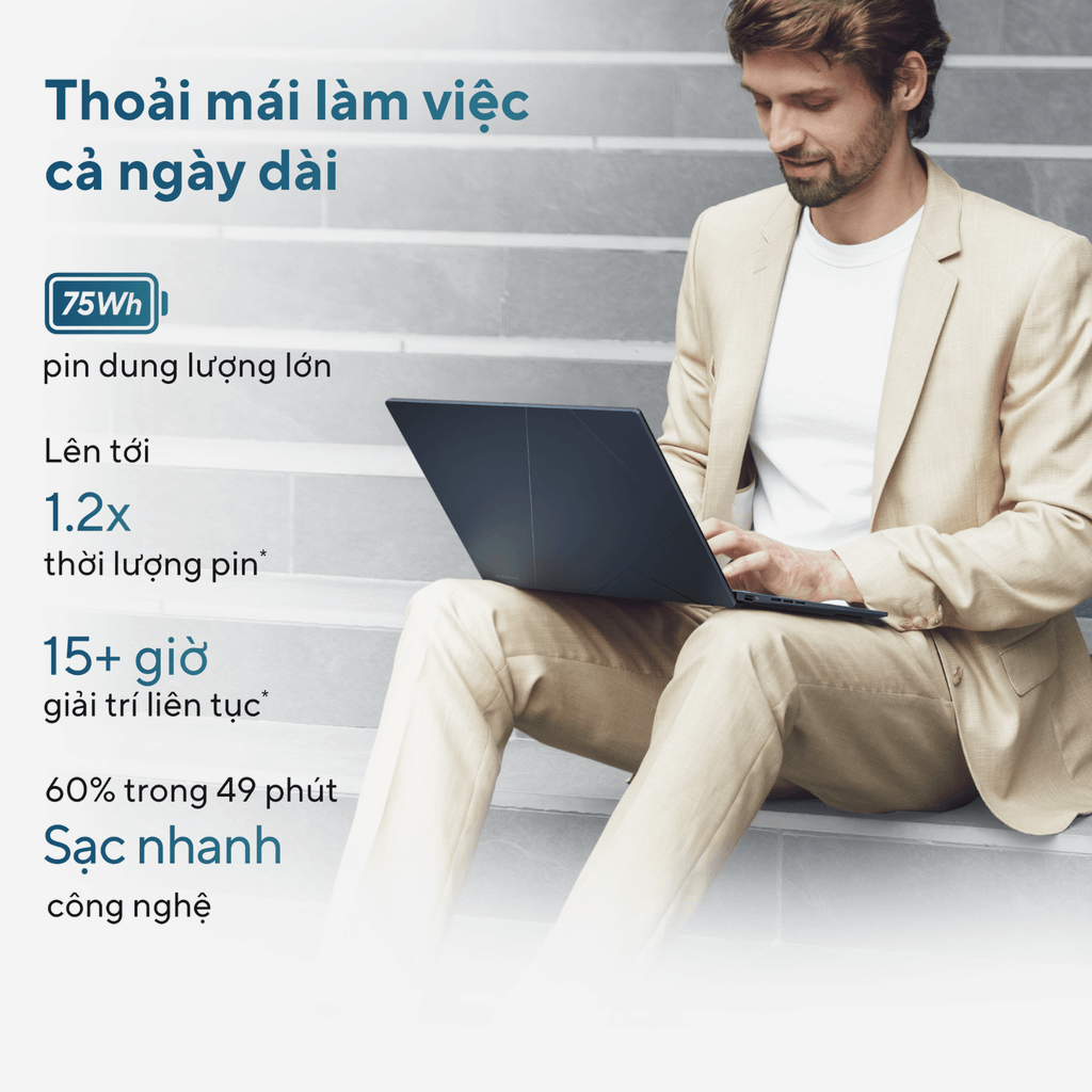 Laptop ASUS ZenBook 14 OLED UX3405MA-PP151W (Ultra 5 125H | 16GB | 512GB | Intel Arc Graphics | 14' WQXGA+ OLED | Win 11)