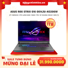Laptop ASUS ROG Strix G16 G614JU-N3206W (i7-13650HX | GeForce RTX™ 4050 6GB | 16GB | 1TB | 16' WUXGA 165Hz | Win 11)