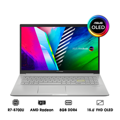 Laptop ASUS VivoBook M513UA-L1240T (R7-5700U | 8GB | 512GB | AMD Radeon Graphics | 15.6' FHD OLED 100% DCI-P3 | Win 10)