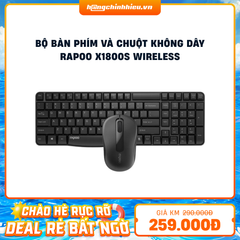 Bộ Bàn phím và Chuột không dây Rapoo X1800S Wireless