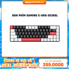 Bàn phím Gaming Wireless E-DRA EK368L White & Black