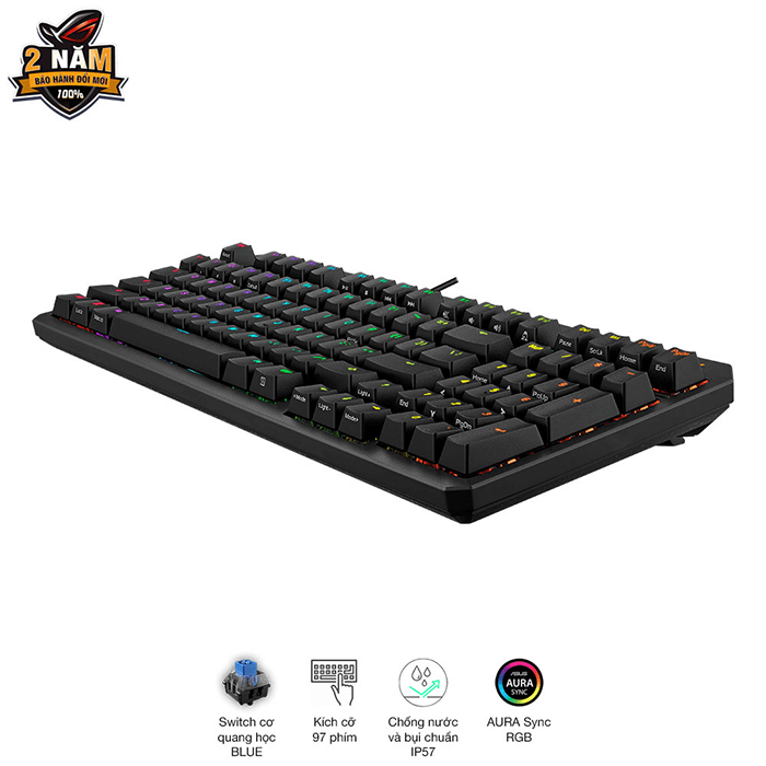 Bàn phím ASUS TUF Gaming K3 Gen II Blue Switch