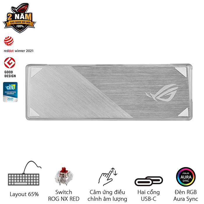 Bàn phím cơ Asus ROG Falchion Ace White