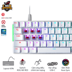 Bàn phím cơ Asus ROG Falchion Ace White