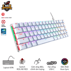 Bàn phím cơ Asus ROG Falchion Ace White