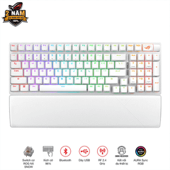 Bàn phím Gaming ASUS ROG Strix Scope II 96 Wireless White Snow