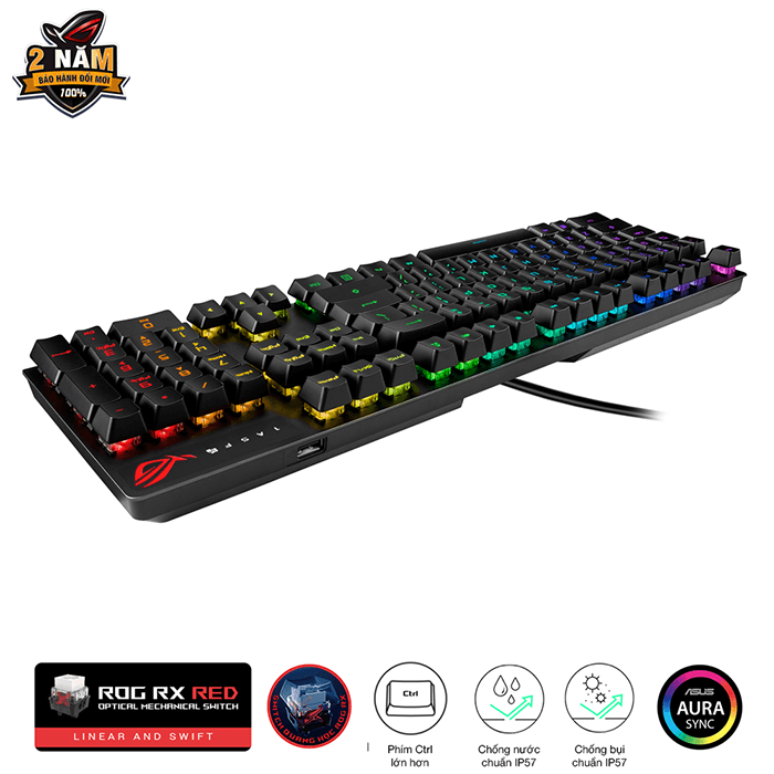 Bàn phím Gaming Cơ Quang Học ASUS ROG Strix Scope RX RED Switch
