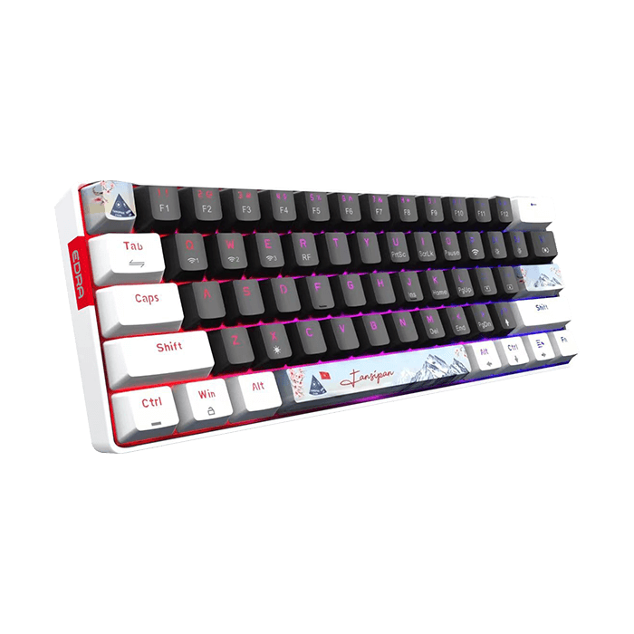 Bàn phím Gaming Wireless E-DRA EK361W SNOW White + Gray