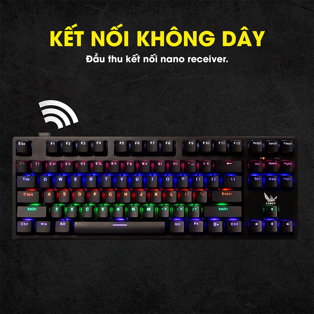 Bàn phím Gaming Zadez GT-015DK (OUTEMU Switches Blue/Red/Brown)