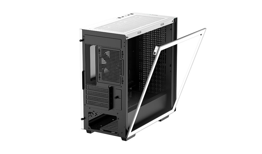 Vỏ Case Deepcool CH370 mATX - White (sẵn 1Fan black)