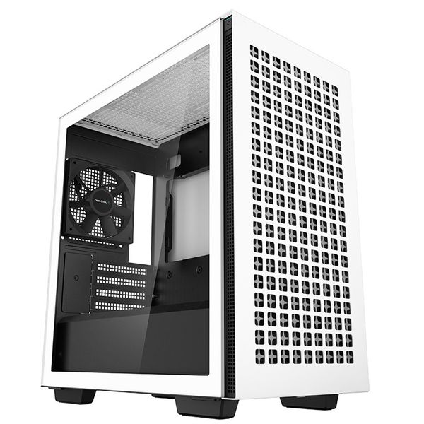 Vỏ Case Deepcool CH370 mATX - White (sẵn 1Fan black)
