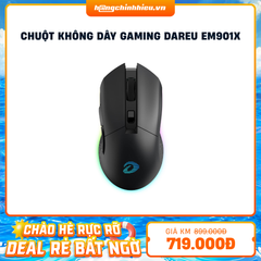 Chuột Gaming DareU EM901X RGB Superlight Wireless Black
