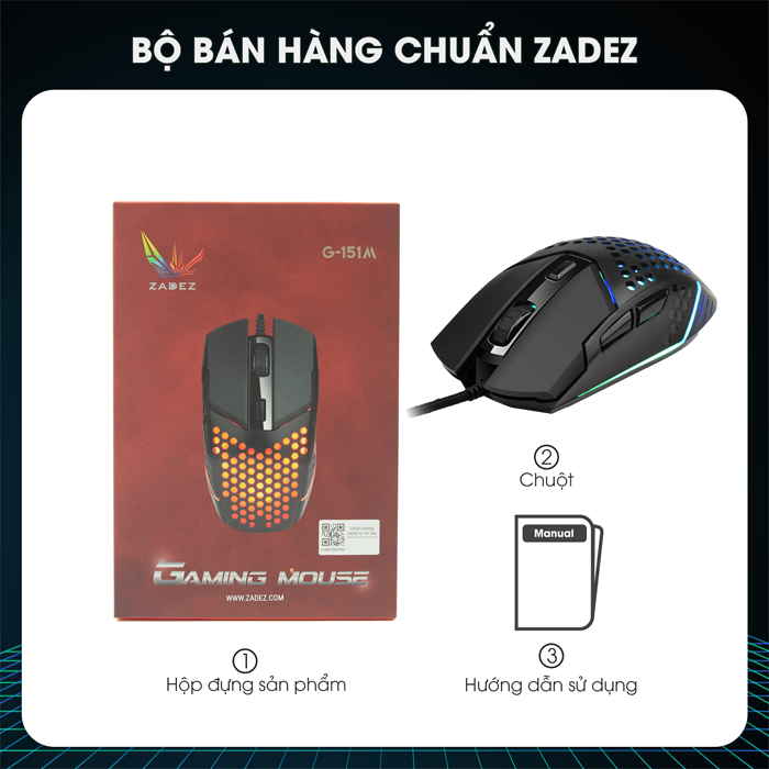 Chuột Gaming Zadez G-151M RGB