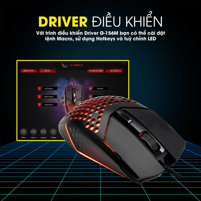 Chuột Gaming Zadez G-151M RGB