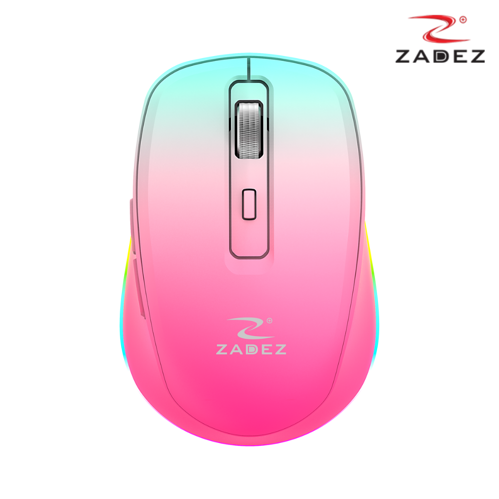 Chuột không dây Silent Zadez M-382Z (Cam đào, Tím)
