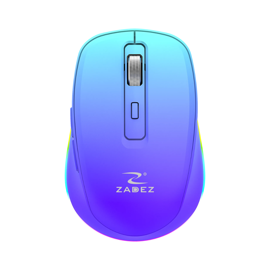 Chuột không dây Silent Zadez M-382Z (Cam đào, Tím)
